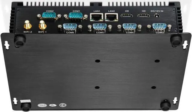 Alt view image 6 of 7 - Partaker Fanless Industrial PC, Mini Computer, Intel Core I5 4200U 4258U, Windows 11, 2 x HDMI, 2 x LAN, 6 x COM RS232, 4 x USB3.0, 4 x USB2.0, 8G RAM, 256G SSD