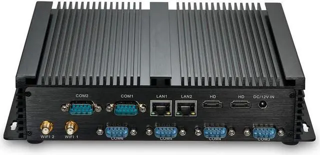 Alt view image 2 of 7 - Partaker Fanless Industrial PC, Mini Computer, Intel Core I5 4200U 4258U, Windows 11, 2 x HDMI, 2 x LAN, 6 x COM RS232, 4 x USB3.0, 4 x USB2.0, 8G RAM, 256G SSD