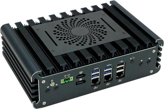 Alt view image 2 of 6 - Partaker Industrial PC, Mini Computer, IPC, Intel Core I5 1135G7, Windows 11 Pro/Linux Ubuntu, I12, 16 Way GPIO, 6 x COM, 2 Pin Phoenix, 3 x I225-V 2.5Gbe LAN, HDMI, DP, 16G RAM, 256G SSD