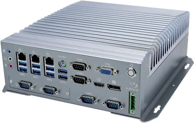 Main image of Partaker Fanless Industrial Computer, Mini PC, IPC, I3 6100T, Windows 11, I16, Intel Q170, DP, VGA, HDMI, 3 x LAN, 6 x COM, DC Phoenix, 9 to 36V, 2 x SIM Slot, 16G RAM, 256G SSD
