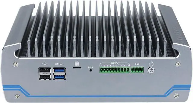 Alt view image 2 of 7 - Partaker Fanless Industrial Computer, IPC, I3 7100U, Windows 11 Pro, I18, HDMI, VGA, 2 x LAN, 6 x COM, 4PIN Phoenix, 10PIN GPIO Phoenix, 2 x SIM Slot, 9 to 36V, 8G RAM, 256G SSD - OEM