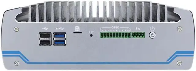 Alt view image 6 of 7 - Partaker Fanless Industrial Computer, IPC, I3 7100U, Windows 11 Pro, I18, HDMI, VGA, 2 x LAN, 6 x COM, 4PIN Phoenix, 10PIN GPIO Phoenix, 2 x SIM Slot, 9 to 36V, 8G RAM, 256G SSD - OEM