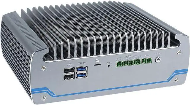 Alt view image 4 of 7 - Partaker Fanless Industrial Computer, IPC, I3 7100U, Windows 11 Pro, I18, HDMI, VGA, 2 x LAN, 6 x COM, 4PIN Phoenix, 10PIN GPIO Phoenix, 2 x SIM Slot, 9 to 36V, 8G RAM, 256G SSD - OEM