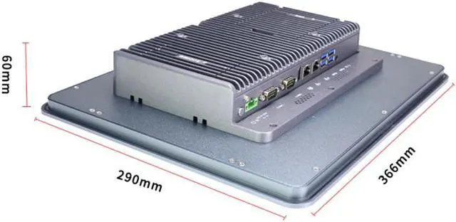 Alt view image 7 of 7 - Partaker 17 Inch Industrial IP65 Front Panel PC, Multi Touch Resistance Touch Screen, I3 10110U, Windows 11, A21, TPM2.0, 2 x COM, HDMI, 2 x LAN, 9-36V 2Pin Phoenix, 8G RAM, 128G SSD