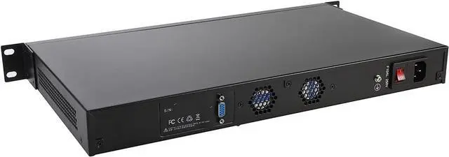 Alt view image 2 of 5 - Partaker Firewall, VPN, 19 Inch 1U Rackmount, Network Appliance, B75 with Intel Core I5 3470, R9, 6 Intel Gigabit LAN, 2USB, COM, VGA, AES-NI, Fan, 4GB RAM 32GB SSD