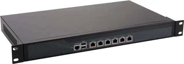 Main image of Partaker Firewall, VPN, 19 Inch 1U Rackmount, Network Appliance, B75 with Intel Core I5 3470, R9, 6 Intel Gigabit LAN, 2USB, COM, VGA, AES-NI, Fan, 4GB RAM 32GB SSD