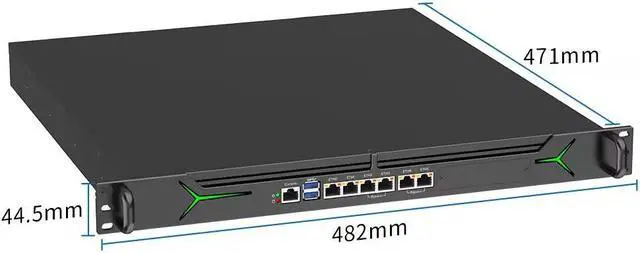 Alt view image 2 of 5 - Partaker Firewall, VPN, 19 Inch 1U Rackmount, Network Appliance, LGA1700, I3 12100, S10, 6 x i210-AT 1000M LAN, 2 x USB3.0, COM, HD, TPM 2.0, Bypass, 8GB RAM 256GB SSD