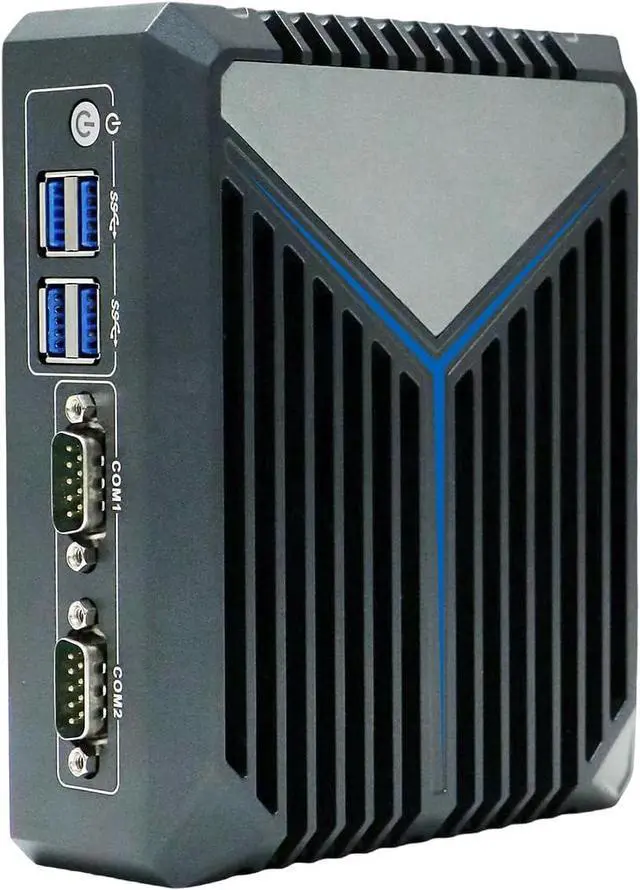 Alt view image 3 of 7 - Partaker Fanless Mini PC, Desktop Computer, HTPC, Win 11 or Linux Ubuntu, N100, C11, TPM, 2 x COM, 2 x LAN, SIM Slot, 2 x HD, Vesa Mount, 8G RAM, 256G SSD