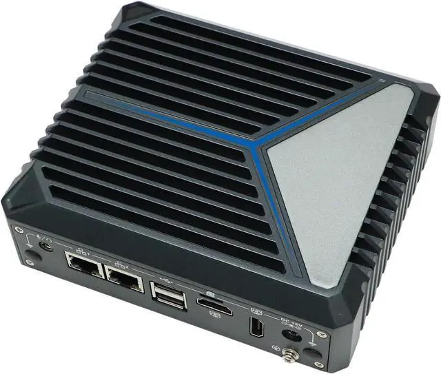 Alt view image 5 of 7 - Partaker Fanless Mini PC, Desktop Computer, HTPC, Win 11 or Linux Ubuntu, N100, C11, TPM, 2 x COM, 2 x LAN, SIM Slot, 2 x HD, Vesa Mount, 8G RAM, 256G SSD