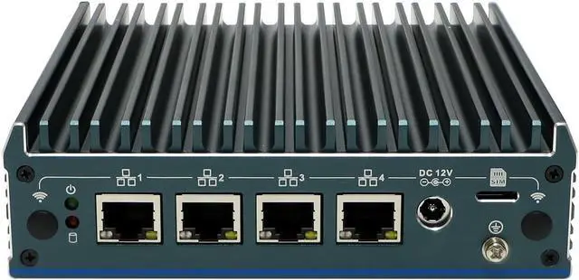 Main image of Partaker Micro Firewall Appliance, Fanless Mini PC, OPNsense, VPN, Router PC, N100, C12, AES-NI, SIM Slot, COM, 4 x 2.5GbE I225-V B3, HD, DP, TPM2.0, Vesa Mount, 16G RAM, 256G SSD