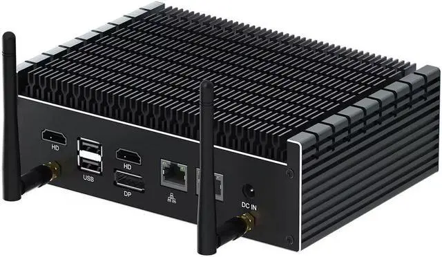 Alt view image 3 of 7 - Partaker Fanless Mini PC, Desktop Computer, 12th Gen I5 1235U, B11, Windows 11 or Linux, 2 x 2.5G LAN, 2 x HDMI 2.0, DP 1.4, Type-C Thunderbolt 4, 16GB DDR4 1TB SSD