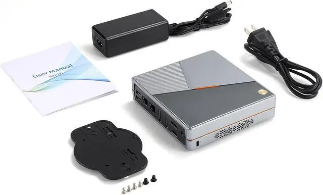 Alt view image 7 of 7 - Partaker Mini PC, Desktop Computer, HTPC, Windows 110 Pro or Linux Ubuntu, N100, GF4, 2 x HDMI, 2 x DP, 2 x LAN, 6 x USB, Type-C, 16G RAM, 256G SSD