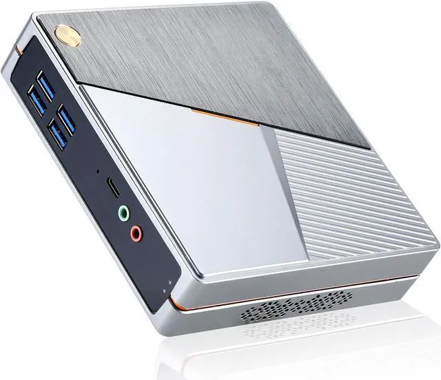 Alt view image 4 of 7 - Partaker Mini PC, Desktop Computer, HTPC, Windows 110 Pro or Linux Ubuntu, N100, GF4, 2 x HDMI, 2 x DP, 2 x LAN, 6 x USB, Type-C, 16G RAM, 256G SSD