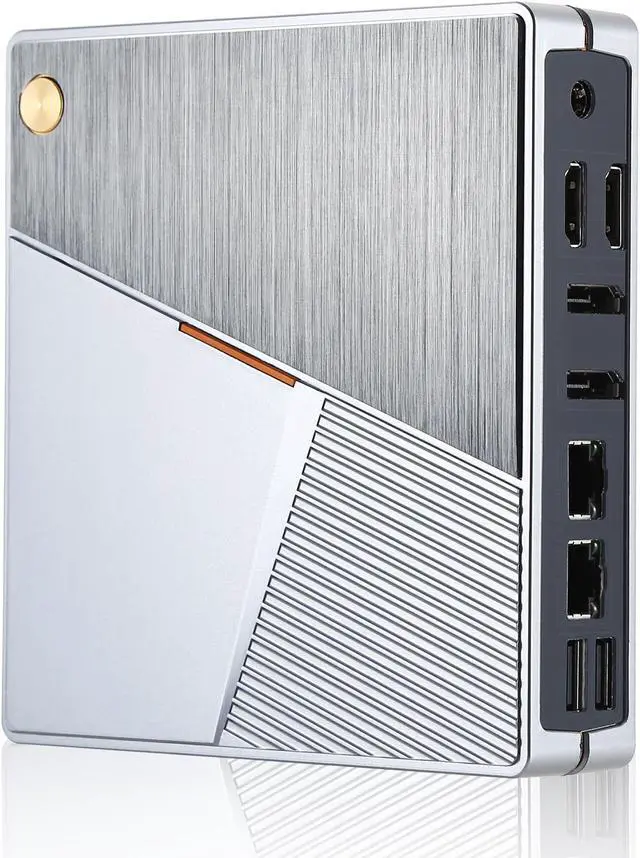 Main image of Partaker Mini PC, Desktop Computer, HTPC, Windows 110 Pro or Linux Ubuntu, N100, GF4, 2 x HDMI, 2 x DP, 2 x LAN, 6 x USB, Type-C, 16G RAM, 256G SSD