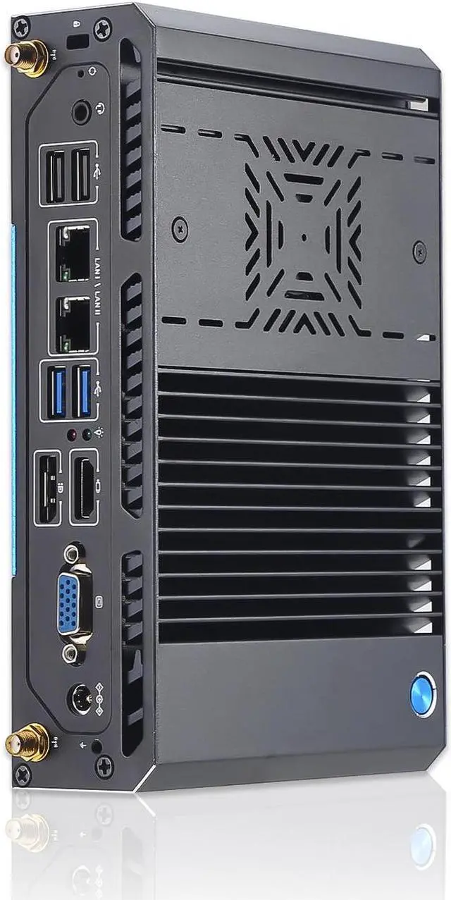 Alt view image 6 of 6 - Partaker Mini PC, Industrial PC, Desktop Computer, Windows 11 Pro or Linux Ubuntu, I3 1115G4, GF5, DP, HDMI, VGA, 2 x LAN, 1 x RJ11, 4 x COM, 4 x USB, 16G RAM, 512G SSD