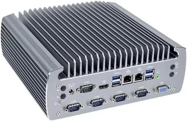 Main image of Partaker Fanless Mini PC, Industrial Computer, Windows 11 Pro or Linux Ubuntu, I3 6100T, I20, 2 x LAN, 1 x VGA, 1 x HDMI, 6 x COM, 10 x USB, 1 x CAN, 8G RAM, 256G SSD