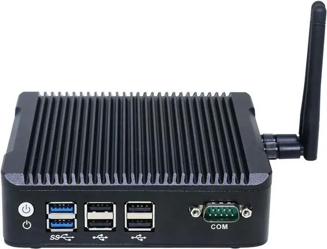 Alt view image 4 of 7 - Partaker Fanless Mini PC, Mini Computer, Windows 10 or Linux Ubuntu, N3700 J3710, N5, COM, 2 x LAN, DP, 2 x HDMI, SIM Slot, Vesa Mount, WOL, PXE, WDT Supported, 4G RAM, 128G SSD