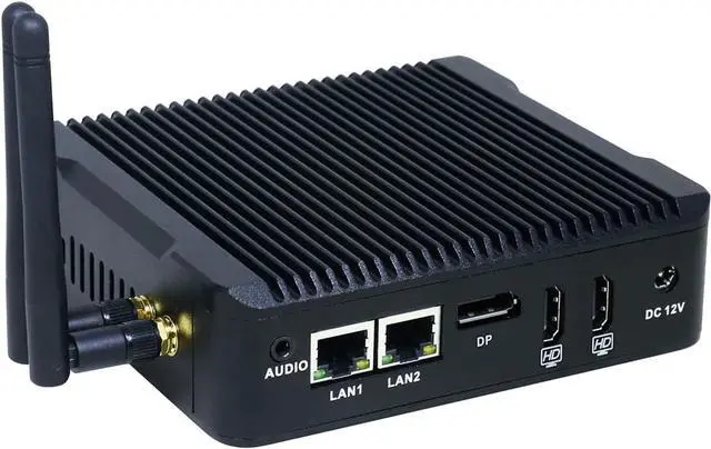 Main image of Partaker Fanless Mini PC, Mini Computer, Windows 10 or Linux Ubuntu, N3700 J3710, N5, COM, 2 x LAN, DP, 2 x HDMI, SIM Slot, Vesa Mount, WOL, PXE, WDT Supported, 4G RAM, 128G SSD