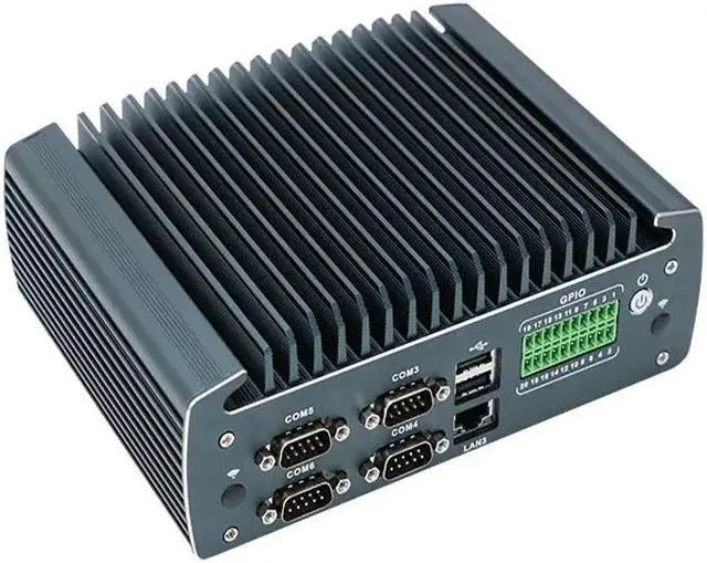 Alt view image 4 of 7 - Partaker Fanless Industrial PC, Industrial Computer, J6412, PA-1226, Windows 11 or Linux Ubuntu, 3 x i226-V 2.5G LAN, DP, HDMI, 6 x COM, 6 x USB, GPIO, 16GB DDR4 512GB SSD