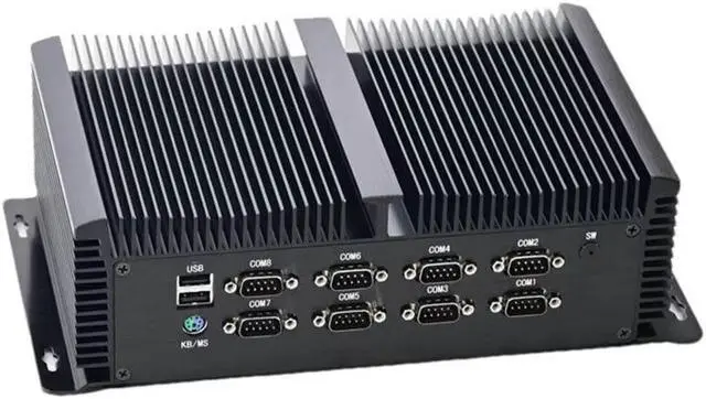Alt view image 2 of 6 - Partaker Industrial Computer, IPC, Fanless Mini PC, Windows 11 / Linux Ubuntu, I5 1335U, I6, 8 x COM, PS/2, 4 x USB3.0, 4 x USB2.0, GPIO, 3 x LAN, 2 x HDMI, DP, 16G RAM 512G SSD