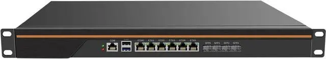 Main image of Partaker 1U Firewall Appliance, Network Firewall Hardware, OPNsense, VPN, Router PC, Denverton Atom C3758, R6, 6 x 1GbE LAN, 4 x SFP+ X553 10GbE, 16G RAM, 128G SSD