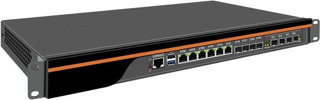 Alt view image 2 of 6 - Partaker 1U Firewall Appliance, Network Firewall Hardware, OPNsense, VPN, Router PC, Denverton Atom C3758, R13, 6 x 1GbE LAN, 4 x 2.5GbE LAN, 4 x SFP+ X553, 8G RAM, 128G SSD