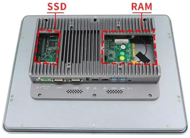 Alt view image 6 of 6 - Partaker 17 Inch Industrial IP65 Front Panel PC, Multi Touch Resistance Touch Screen, I5 8260U, Windows 11, A21, TPM2.0, 2 x COM, HDMI, 2 x LAN, 9-36V 2Pin Phoenix, 32G RAM, 512G SSD