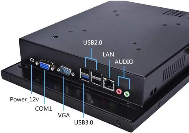 Alt view image 4 of 7 - Partaker 10.1 Inch Backlit TFT LED Embedded Industrial Panel PC, Resistive Touch Screen, J1900, Windows 11, Z6, VGA, 4 x USB, LAN, 3 x COM, 1024 x 600, 4G RAM, 128G SSD