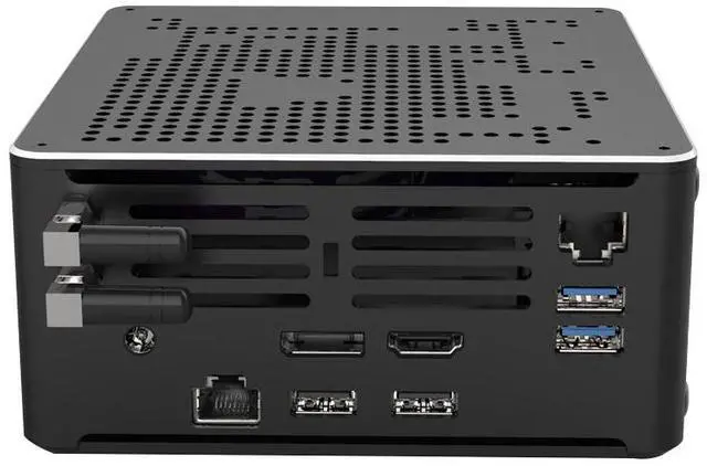 Alt view image 6 of 7 - Partaker 4K Mini PC, HTPC, Desktop Computer, Small Server, Windows 11 or Linux Ubuntu, Intel XEON E-2186M, B18, DP, HDMI, Type-C, 2 x LAN, 8GB RAM 256GB SSD