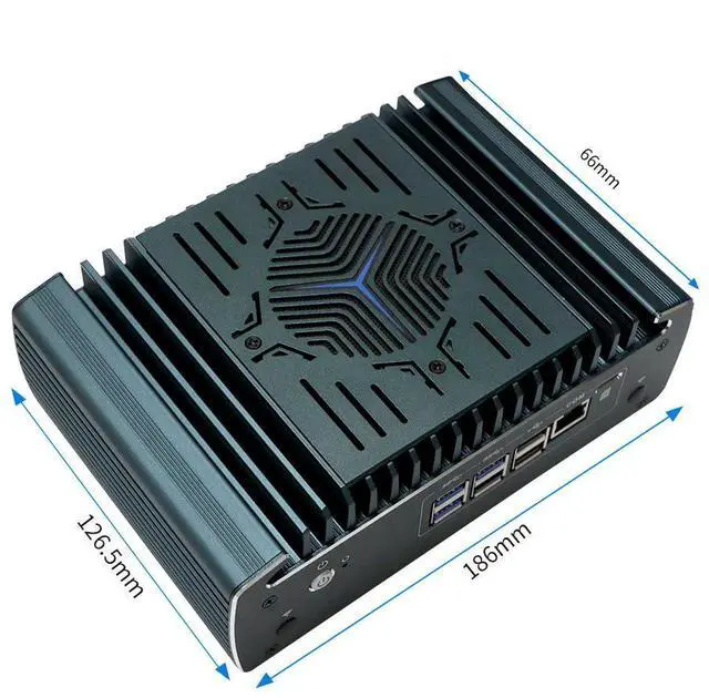 Alt view image 7 of 7 - Partaker Mini PC, Micro Firewall Appliance, Mini Firewall Router, Intel Core I7 1255U, 6 x Intel 2.5GbE LAN, AES-NI, Silent Fan, HDMI 2.1, DP 1.4A, 3 x M.2 Slots, H2, OPNsense, 8GB RAM 256GB SSD - OEM