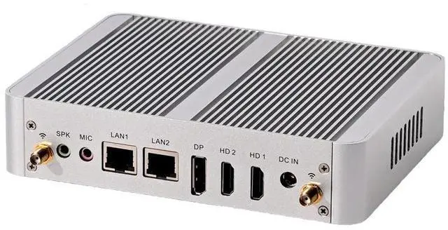 Alt view image 4 of 4 - Partaker Fanless Mini PC, Desktop Computer, HTPC, N95, Windows 11 Pro, B15, 6 x USB2.0, 2 x USB3.0, 2 x LAN, DP, 2 x HDMI, 16G RAM 256G SSD