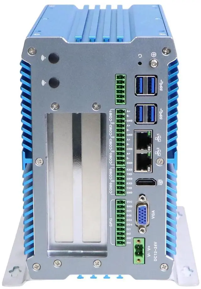 Alt view image 3 of 6 - Partaker Rugged Industrial PC, Fanless Computer, IPC, N97, Windows 11 Pro, PCIe & PCI Expandable, 2 x LAN, 6 x COM, VGA HD Display, DC 12-24V, 16G RAM, 512G SSD