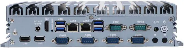 Alt view image 5 of 5 - Partaker Fanless Industrial PC, Embedded Computer, Mini PC, Windows 11 / Linux Ubuntu, I5 4300U, I34, 2 x LAN, 6 x COM, 6 x USB, HDMI, DC 12V, 8G RAM 128G SSD
