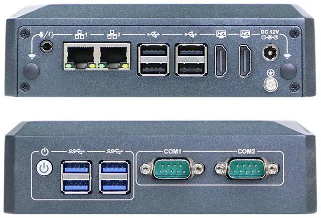 Alt view image 7 of 7 - Partaker Fanless Mini PC, Industrial Computer, N150, C13, Win 11, 2 x HDMI, 2 x LAN, 2 x COM RS232/485, 4 x USB3.2, 4 x USB2.0, 8GB RAM 128GB SSD - OEM