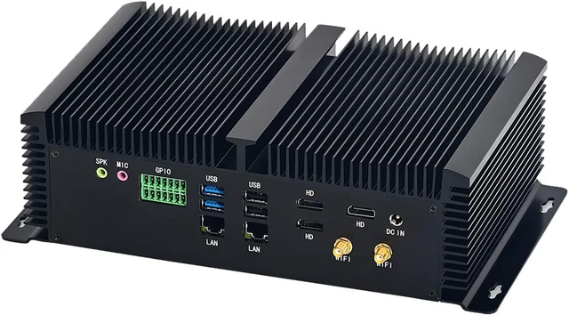 Main image of Partaker Fanless Industrial Computer, IPC, Mini PC, I7 10870H 10875H 10850H, I6, 2 x LAN, 3 x HDMI, 6 x COM, PS/2, 4 x USB3, 4 x USB2.0, GPIO, 8G RAM, 256G SSD