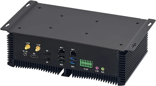 Alt view image 3 of 4 - Partaker Fanless Industrial Computer, IPC, Mini PC, I7 10870H 10875H 10850H, I6, 2 x LAN, 3 x HDMI, 6 x COM, PS/2, 4 x USB3, 4 x USB2.0, GPIO, 8G RAM, 256G SSD