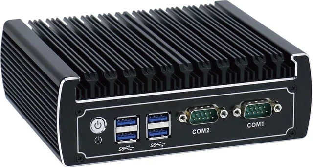 Alt view image 4 of 5 - Partaker Industrial Computer, Fanless Mini PC, I3 8130U, B9, 2 x LAN, DP, HD, 6 x USB, 2 x COM, 8G RAM, 128G SSD