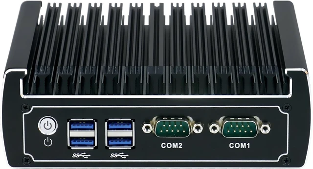 Alt view image 2 of 5 - Partaker Industrial Computer, Fanless Mini PC, I3 8130U, B9, 2 x LAN, DP, HD, 6 x USB, 2 x COM, 8G RAM, 128G SSD