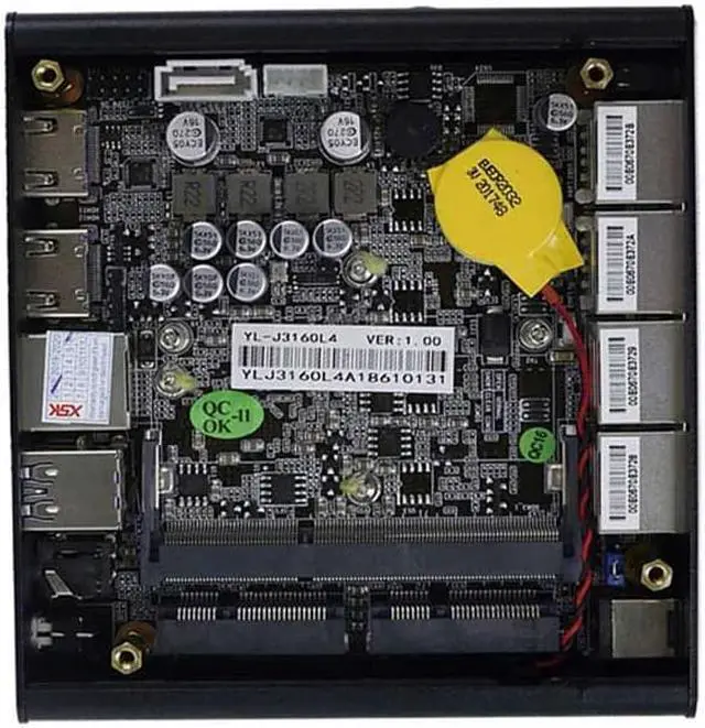 Alt view image 4 of 6 - Partaker Fanless Soft Router 4 Ports, Firewall Micro Appliance, Mini PC Intel J3160 Quad Core, AES-NI, 4GB RAM, 32GB mSATA SSD