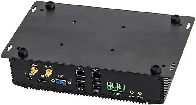 Alt view image 2 of 7 - Partaker Fanless Industrial PC,Mini Desktop Computer with Intel Core I7 4500U Dual Core CPU, 4GB Ram 128GB SSD,6xCOM, 4xUSB 3.0, 4xUSB 2.0, 2xLAN, GPIO, HD Port, VGA, Wi-Fi, Windows 10 Pro