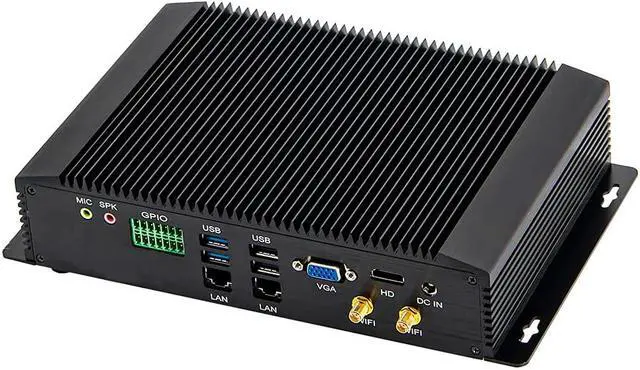 Alt view image 5 of 7 - Partaker Fanless Industrial PC,Mini Desktop Computer with Intel Core I7 4500U Dual Core CPU, 4GB Ram 128GB SSD,6xCOM, 4xUSB 3.0, 4xUSB 2.0, 2xLAN, GPIO, HD Port, VGA, Wi-Fi, Windows 10 Pro