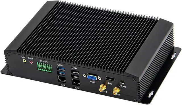 Alt view image 5 of 7 - Partaker Fanless Industrial PC,Mini Desktop Computer with Intel Core i7 8550U Quad Core CPU, 16GB Ram 1TB SSD,6xCOM, 4xUSB 3.0, 4xUSB 2.0, 2xLAN, GPIO, LPT, HD Port, VGA, Wi-Fi, PS/2,Windows 10 Pro