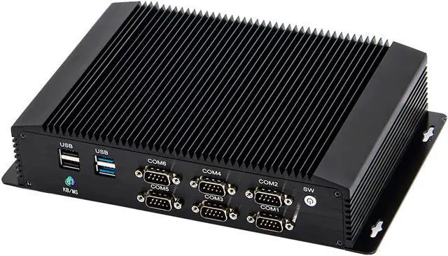 Alt view image 7 of 7 - Partaker Fanless Industrial PC,Mini Desktop Computer with Intel Core i5 8250U Quad Core CPU, 8GB Ram 128GB SSD,6xCOM, 4xUSB 3.0, 4xUSB 2.0, 2xLAN, GPIO, LPT, HD Port, VGA, Wi-Fi, PS/2,Windows 10 Pro