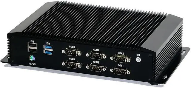 Alt view image 5 of 7 - Partaker Fanless Industrial PC,Mini Desktop Computer with Intel Core i5 7200U Dual Core CPU, 16GB Ram 1TB SSD,6xCOM, 4xUSB 3.0, 4xUSB 2.0, 2xLAN, GPIO, LPT, HD Port, VGA, Wi-Fi, PS/2,Windows 10 Pro