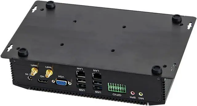 Alt view image 3 of 7 - Partaker Fanless Industrial PC,Mini Desktop Computer with Intel Core i7 8550U Quad Core CPU, 16GB Ram 1TB SSD,6xCOM, 4xUSB 3.0, 4xUSB 2.0, 2xLAN, GPIO, LPT, HD Port, VGA, Wi-Fi, PS/2,Windows 10 Pro