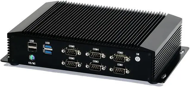 Alt view image 7 of 7 - Partaker Fanless Industrial PC,Mini Desktop Computer with Intel Core i7 8550U Quad Core CPU, 16GB Ram 1TB SSD,6xCOM, 4xUSB 3.0, 4xUSB 2.0, 2xLAN, GPIO, LPT, HD Port, VGA, Wi-Fi, PS/2,Windows 10 Pro