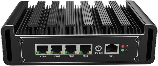 Alt view image 2 of 7 - 11th Gen Intel Core Mini Router i3 1115G4 2xDDR4 NVMe Firewall Appliance 4 Intel i225 2.5G LAN Fanless pfSense Firewall PC 16GB RAM 512GB SSD