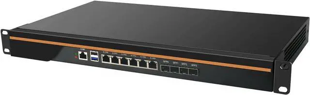 Alt view image 2 of 7 - Partaker 1U Firewall Appliance, Network Firewall Hardware, OPNsense, VPN, Router PC, Denverton Atom C3808, R6, 6 x 1GbE LAN, 4 x SFP+ X553 10GbE, 32G RAM, 1TB SSD