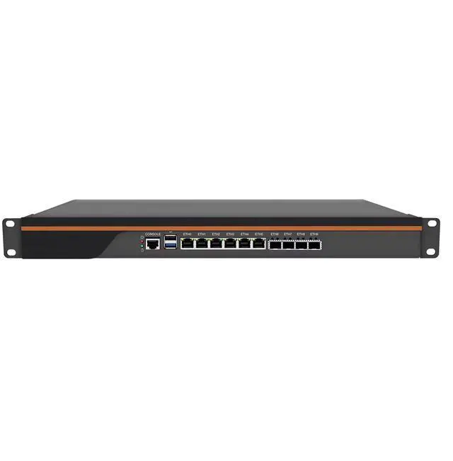 Alt view image 3 of 7 - Partaker 1U Firewall Appliance, Network Firewall Hardware, OPNsense, VPN, Router PC, Denverton Atom C3808, R6, 6 x 1GbE LAN, 4 x SFP+ X553 10GbE, 32G RAM, 1TB SSD