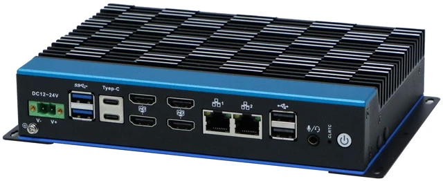 Main image of Partaker Slim Industrial Computer, Mini PC, IPC, Ultra 5 125U, I38-B, 4 x HDMI, 2 x TYPE-C, 2 x 2.5G LAN, 2 x USB 3.1, 6 x COM, DC 12-24V, 32G RAM, 1TB SSD